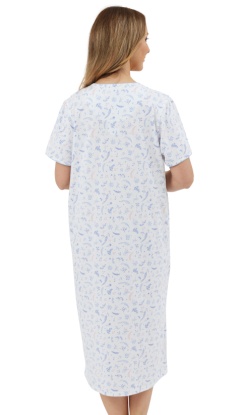 Marlon 100% Cotton Jersey Harvest Floral Short Sleeve Nightdress